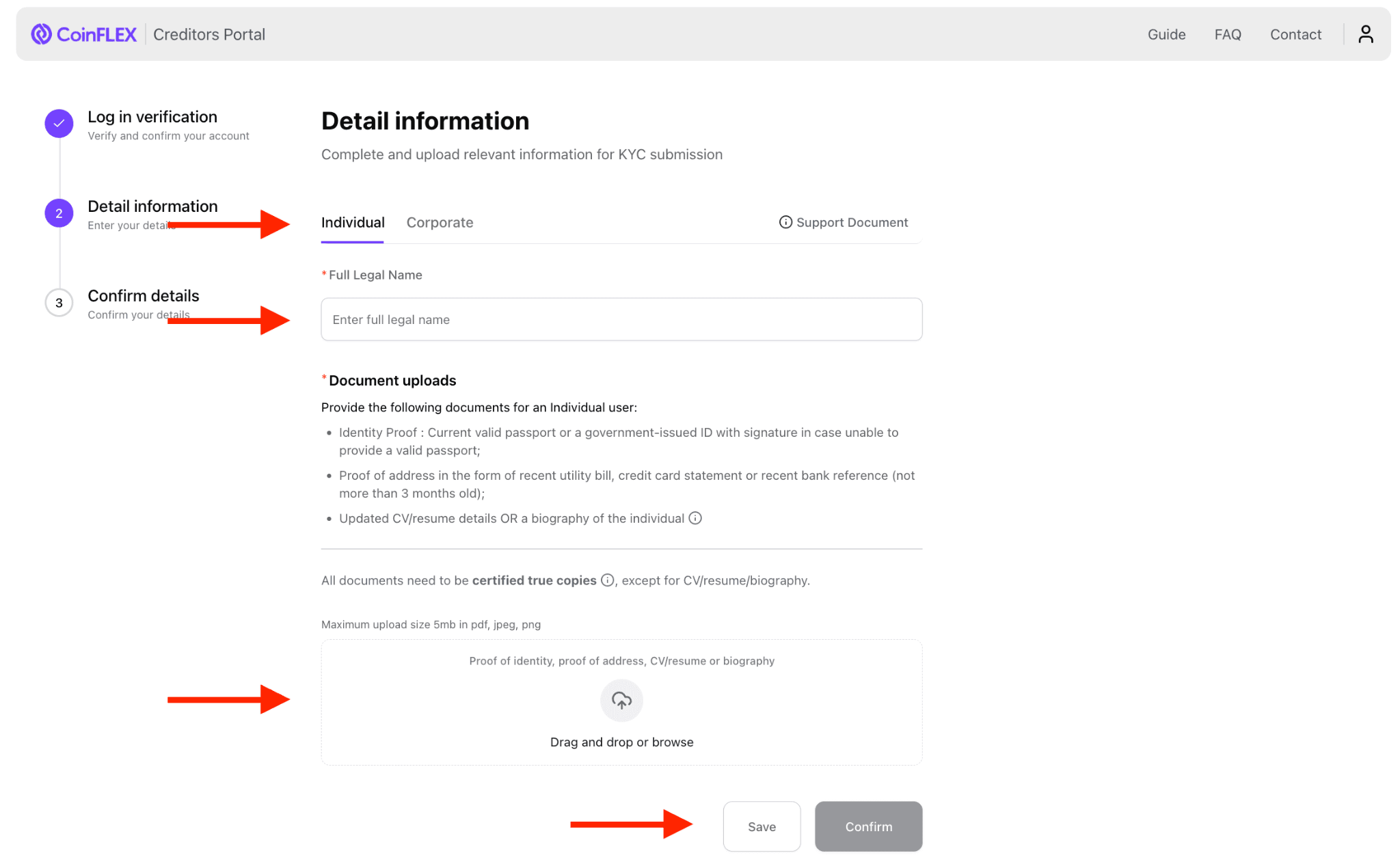 KYC Guide Step 2