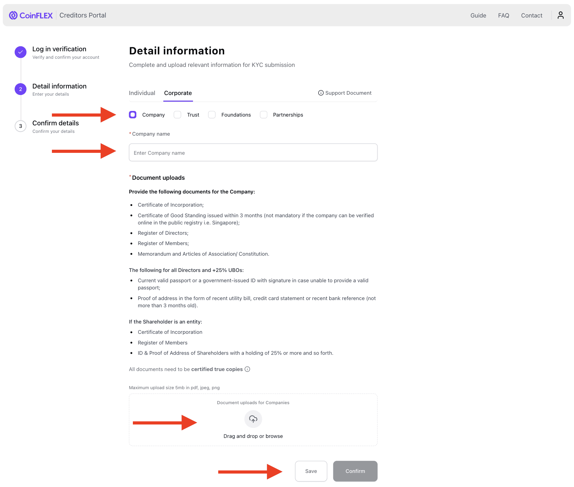 KYC Guide Step 3